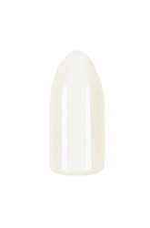 EzFlow TruGEL French Natural White swatchd onto synthetic nail displaying its soft white hue